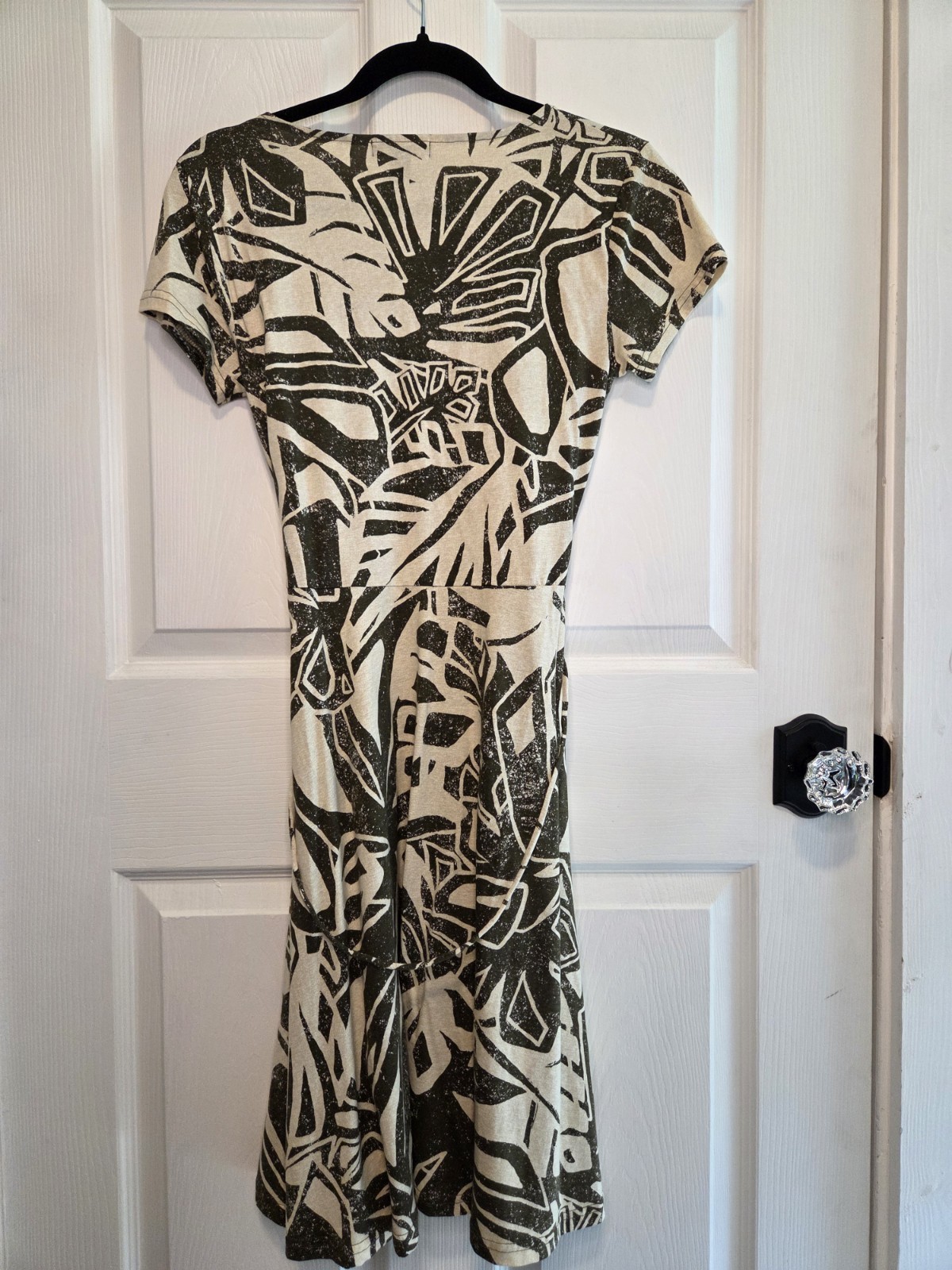 Chaps Wrap Dress Tropical Print M Vacay Resort Wear Classic Preppy Money
