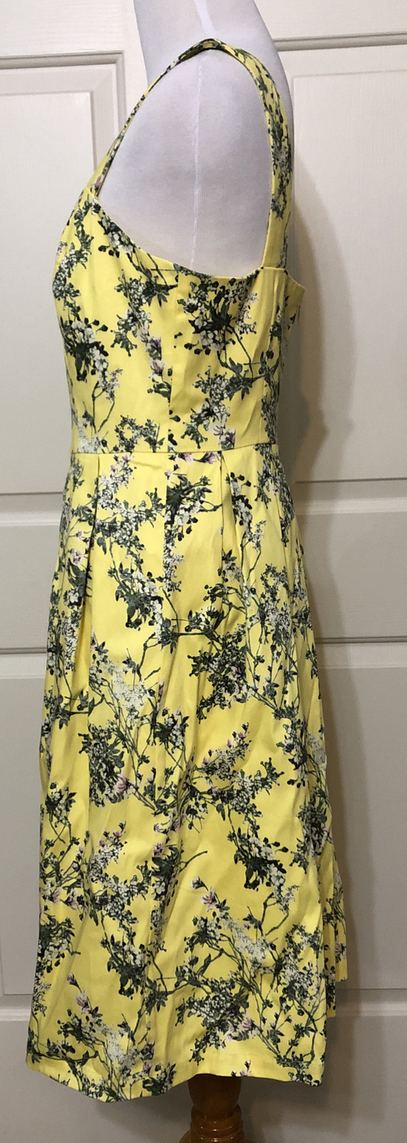 NWT Alex Marie size 8 yellow green white floral sleeveless A-line dress $139