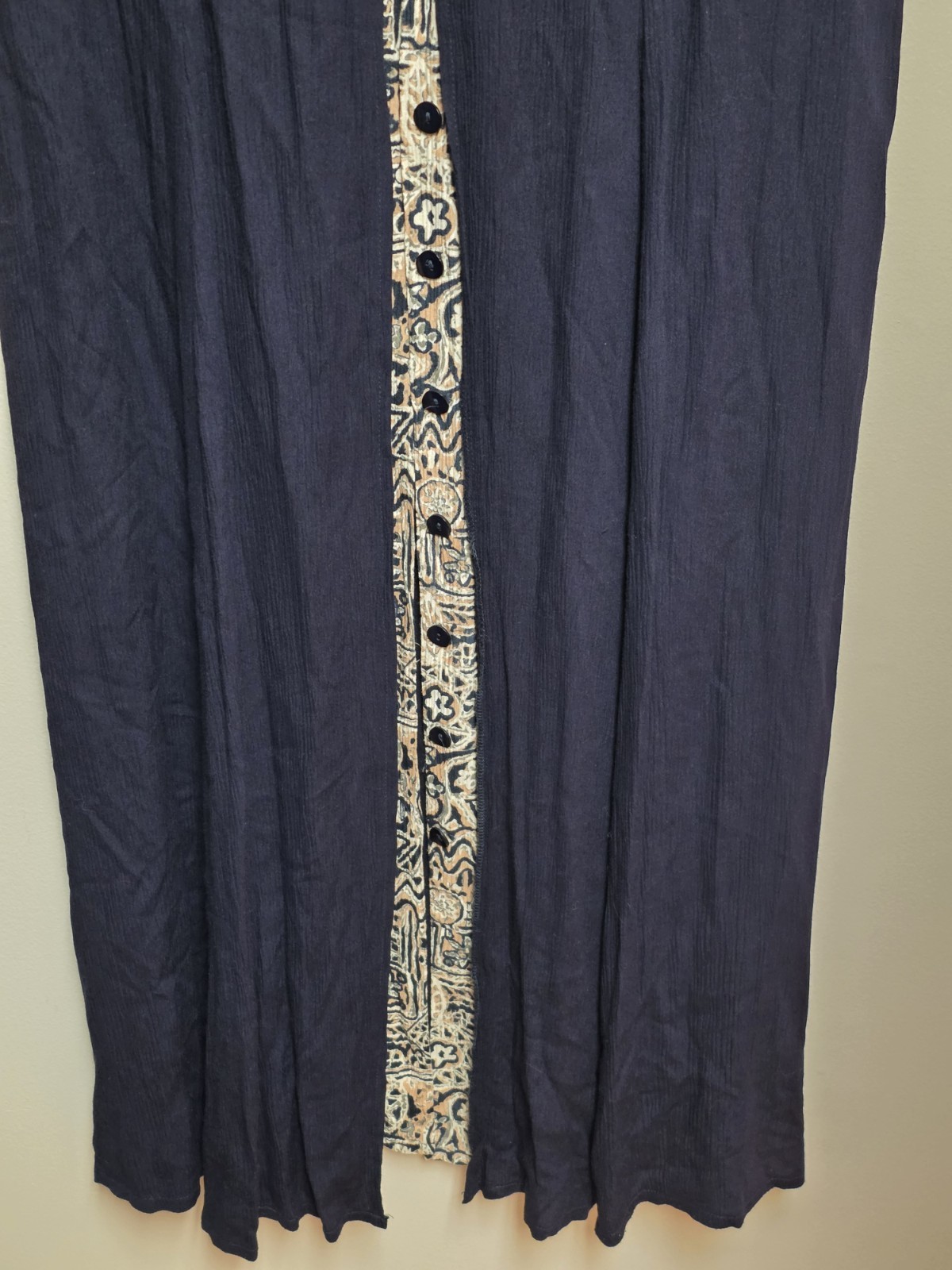Betsy Lauren Blue Maxi Dress Size 14 Cottage Core Rayon Short Sleeve