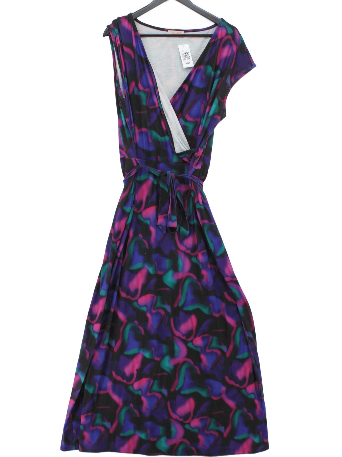 Popsy Wrap Maxi Dress UK20 in Multi