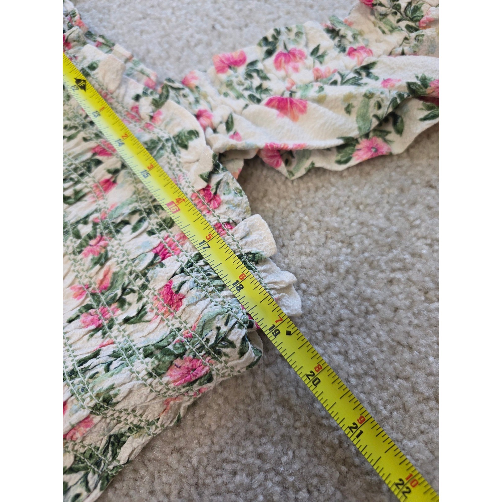 Max studio London Floral Smocked Maxi Dress Pink Green Ruffle Tiered 3X NWT
