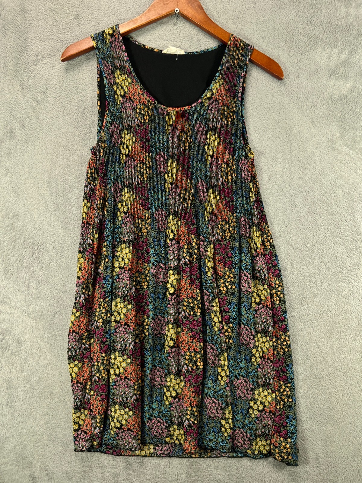 Anthropologie Jane and Delancey Dress Size Small Ditsy Floral Black Multi Womens