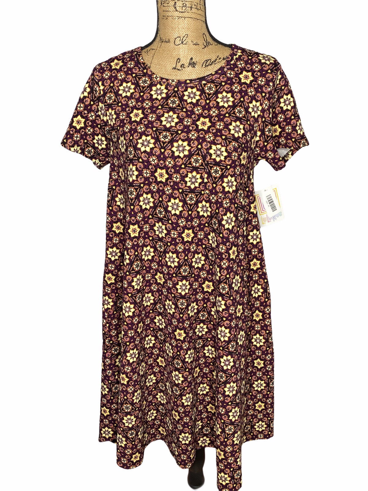 Lularoe Dress XS Women’s Ladies Carly Dress Fit Flare Stretch 4644