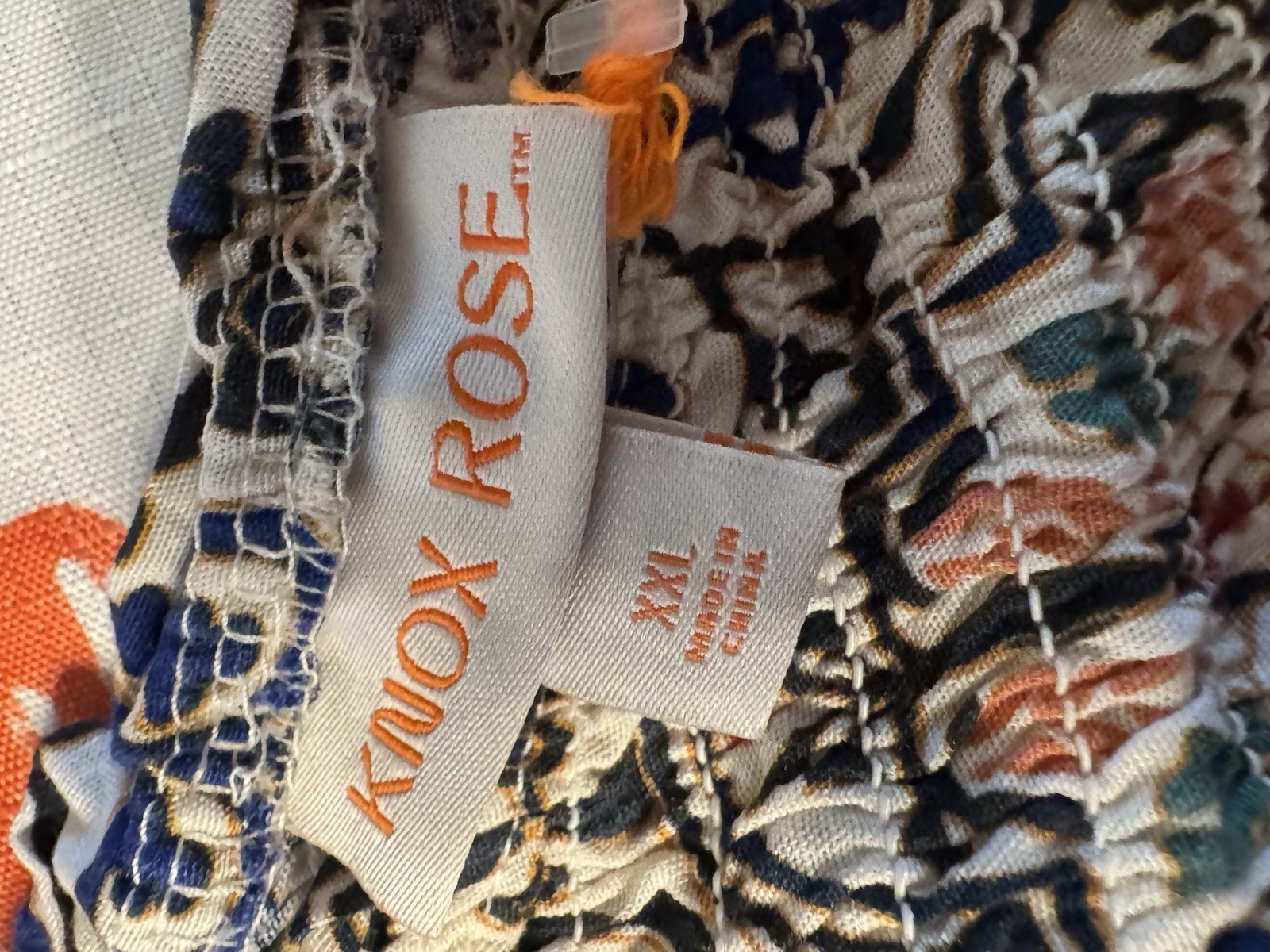 Knox Rose One Shoulder A-Line Maxi Dress Sundress Tiered Smocked Boho XXL NWT C1
