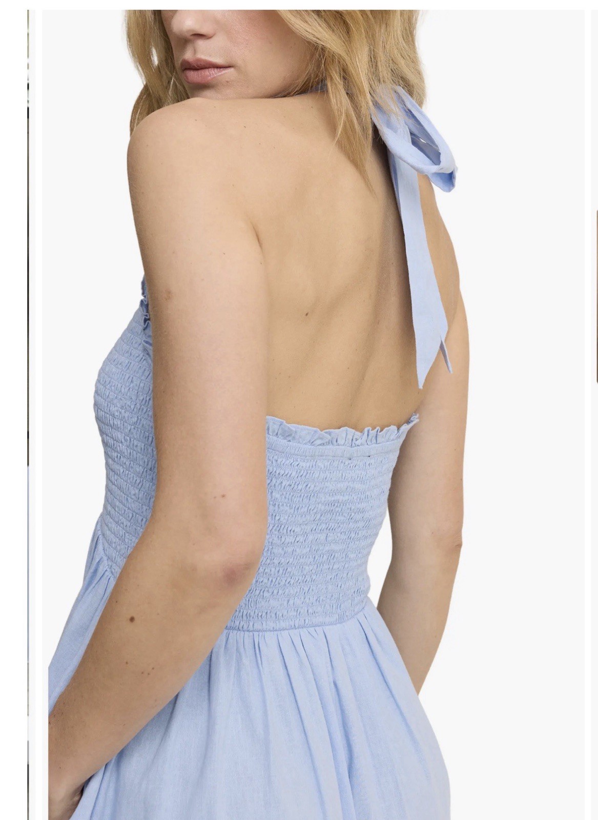 Nobody’s Child Caterina Halter Midi Dress Blue US Size 6🌼