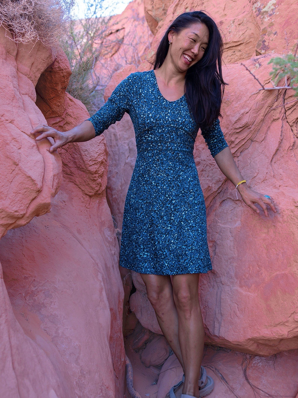 Title Nine Dream 3/4 Sleeve Dress – Sea Glass Size XL