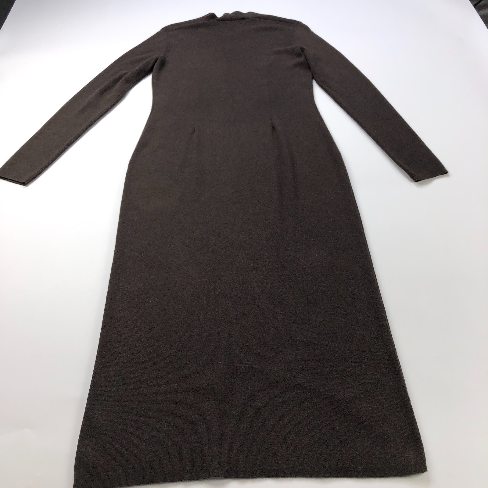 Peruvian Connection Medium Sweater Dress 100% Pima Cotton Midi Knee Brownie