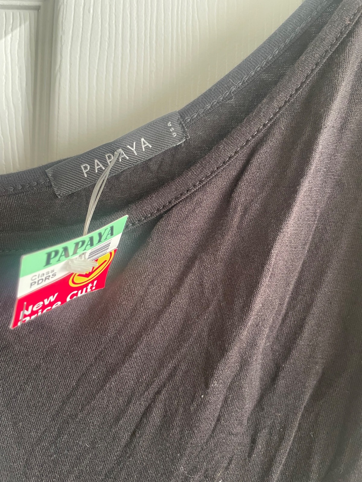 NWT Papaya black asymmetrical one-shoulder mini dress