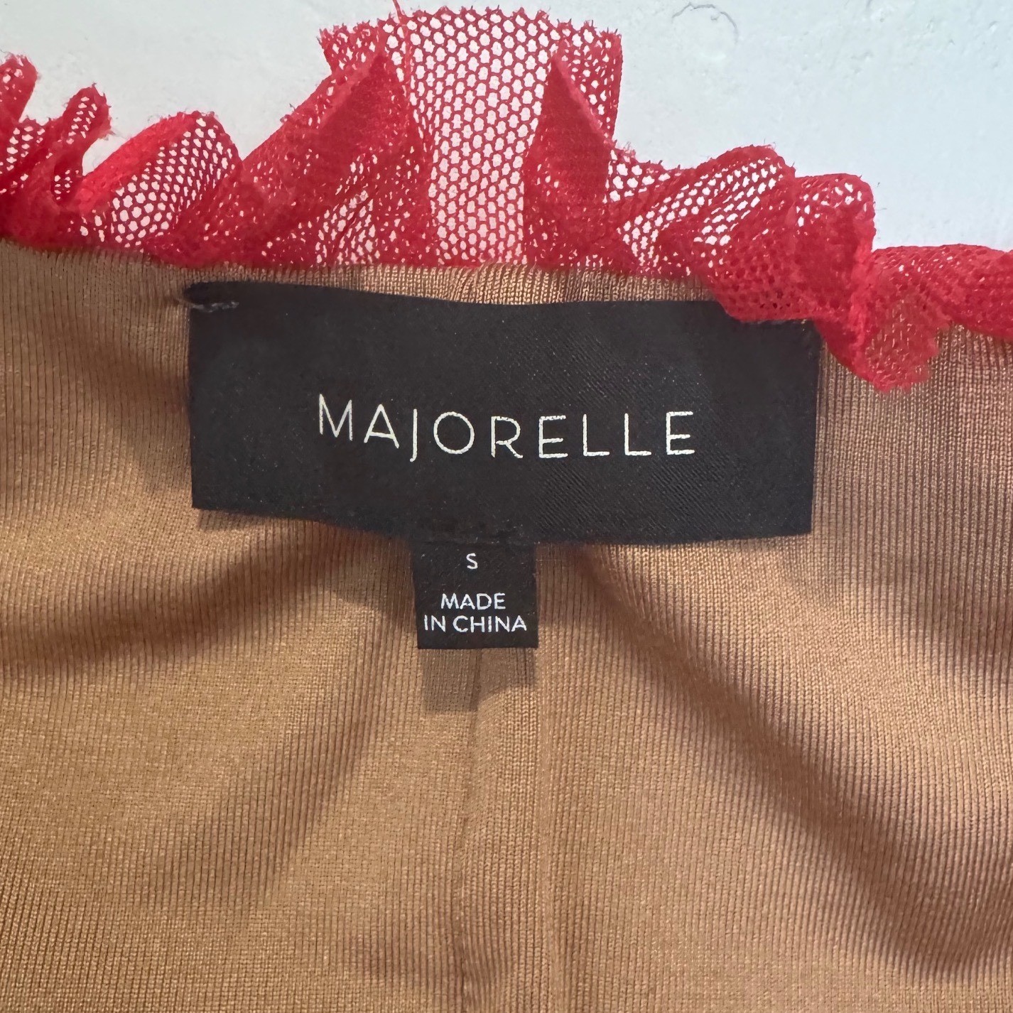 Revolve Majorelle Darling Red Ruched Body Con Mini Dress Size S Polka Dot Mesh