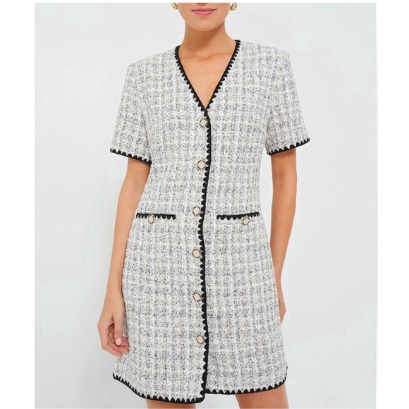 Medium POMANDER PLACE Lightweight ‘French-Designer’ Preppy TWEED Josephine Dress