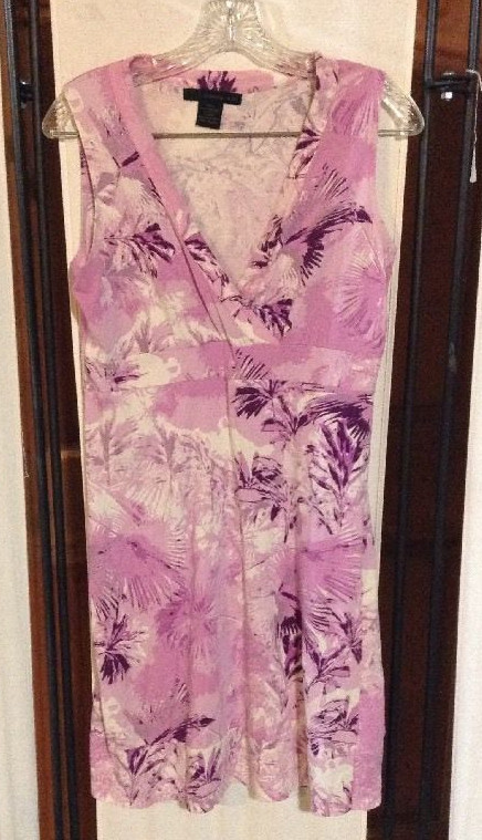 Calvin Klein Women’s Pink and White , Maroon Sleeveless Dress Size S/P/CH