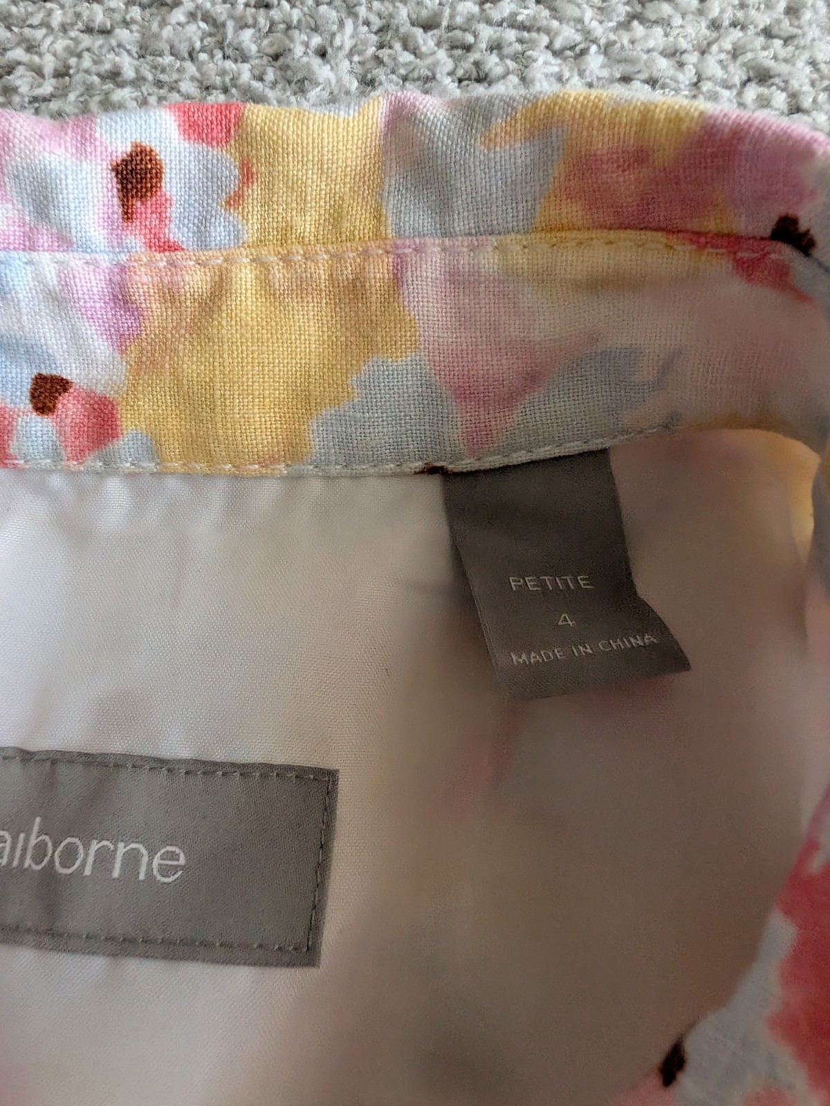 🌼B2G1🌼 Liz Claiborne Pastel Sleeveless Button-Front Mini Dress in Size 4P