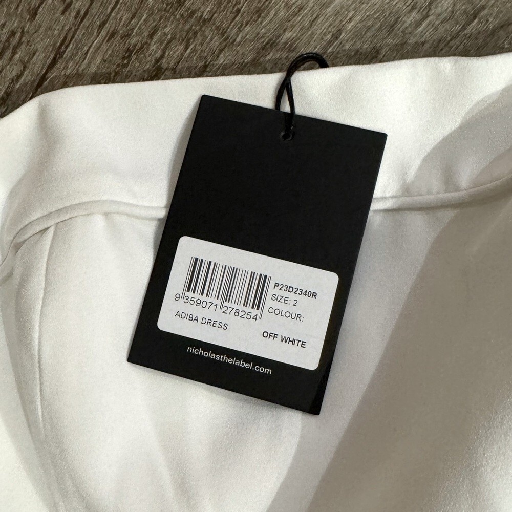 Nicholas Adiba Strapless Midi Dress in White. NWT. Size 2. Retail- $545