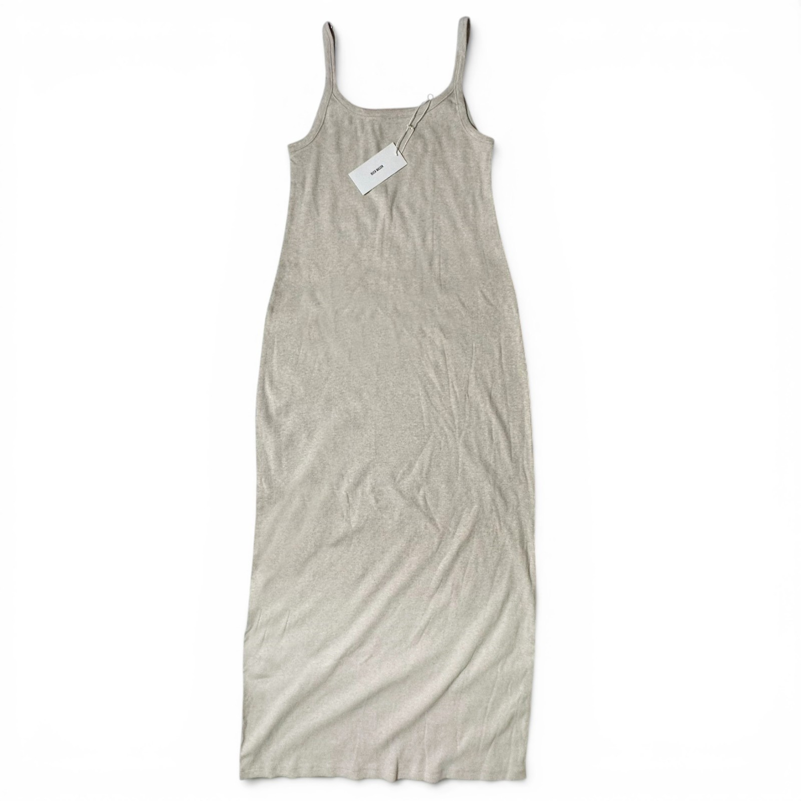 Buck Mason Surplus Rib Scoop Tank Dress Womens Size M Marled Birchwood NWT