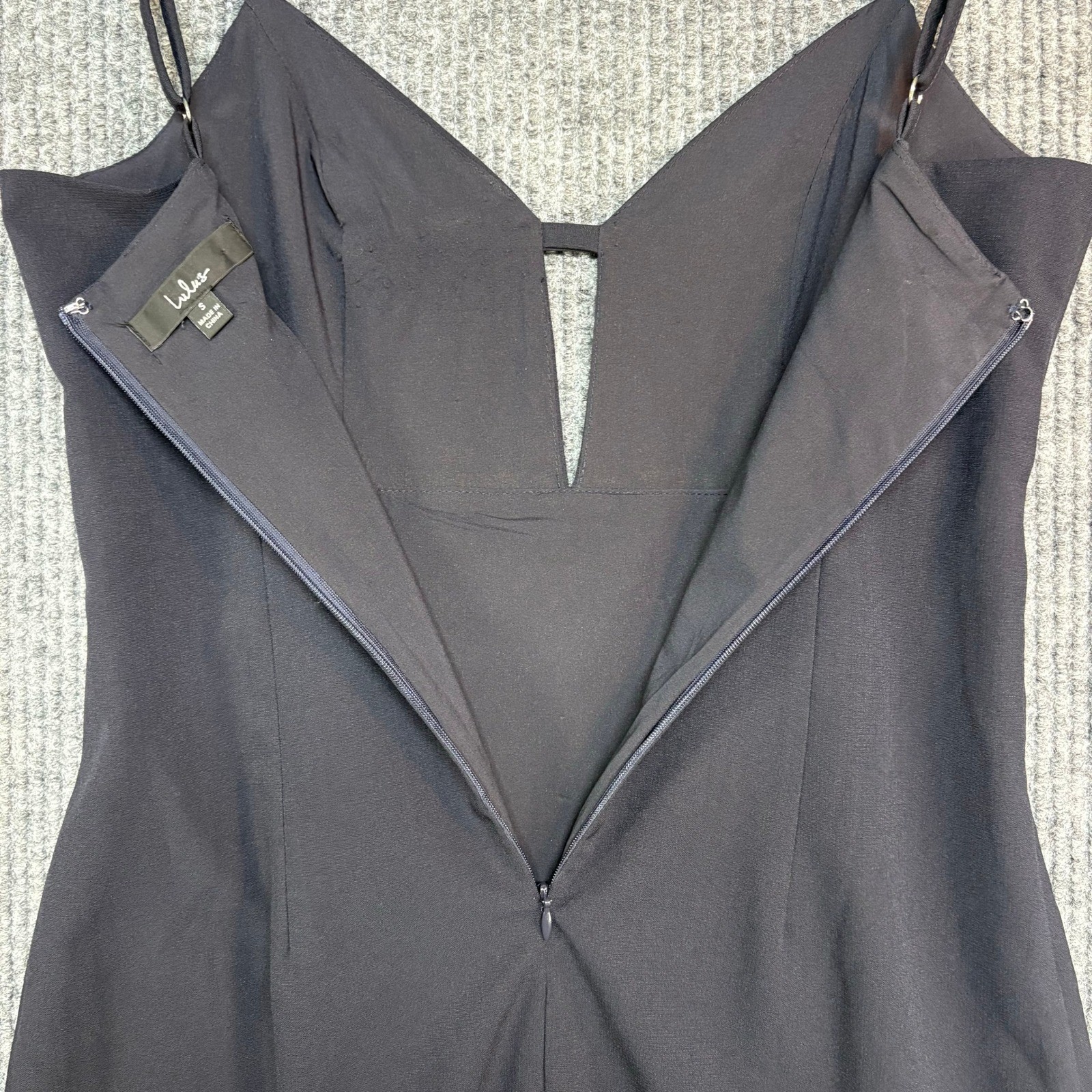 Lulus Black Cutout Mini Dress Spaghetti Strap Bodycon Cocktail LBD 3L0910014