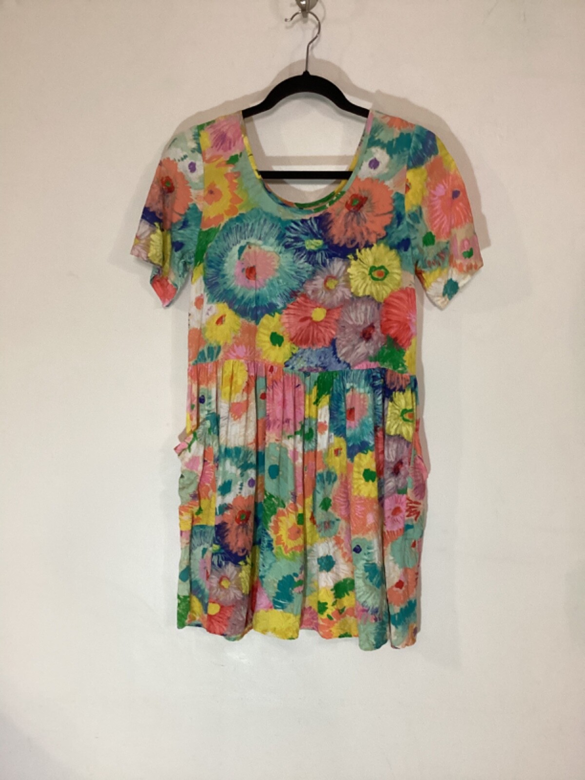 Jams World Hula Moon “Burst” Floral Dress Made in Hawaii (XS)