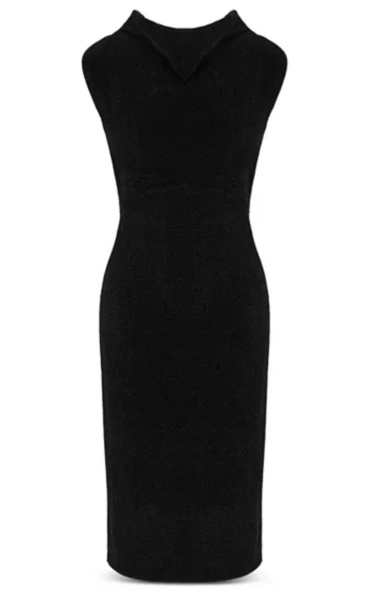 New Emporio Armani Cowl Neck Knit Dress – Black 6L2AYA2M09Z Women’s EU40 / US 4