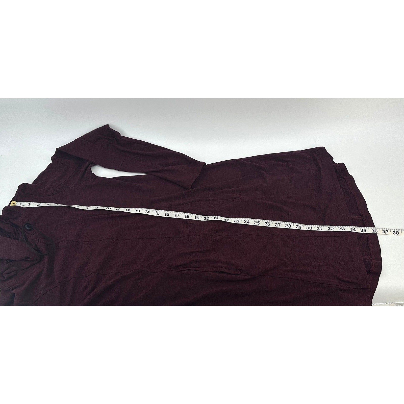 Maurices Womens Burgundy Heathered Cowl Neck Pockets Sweater Dress Small