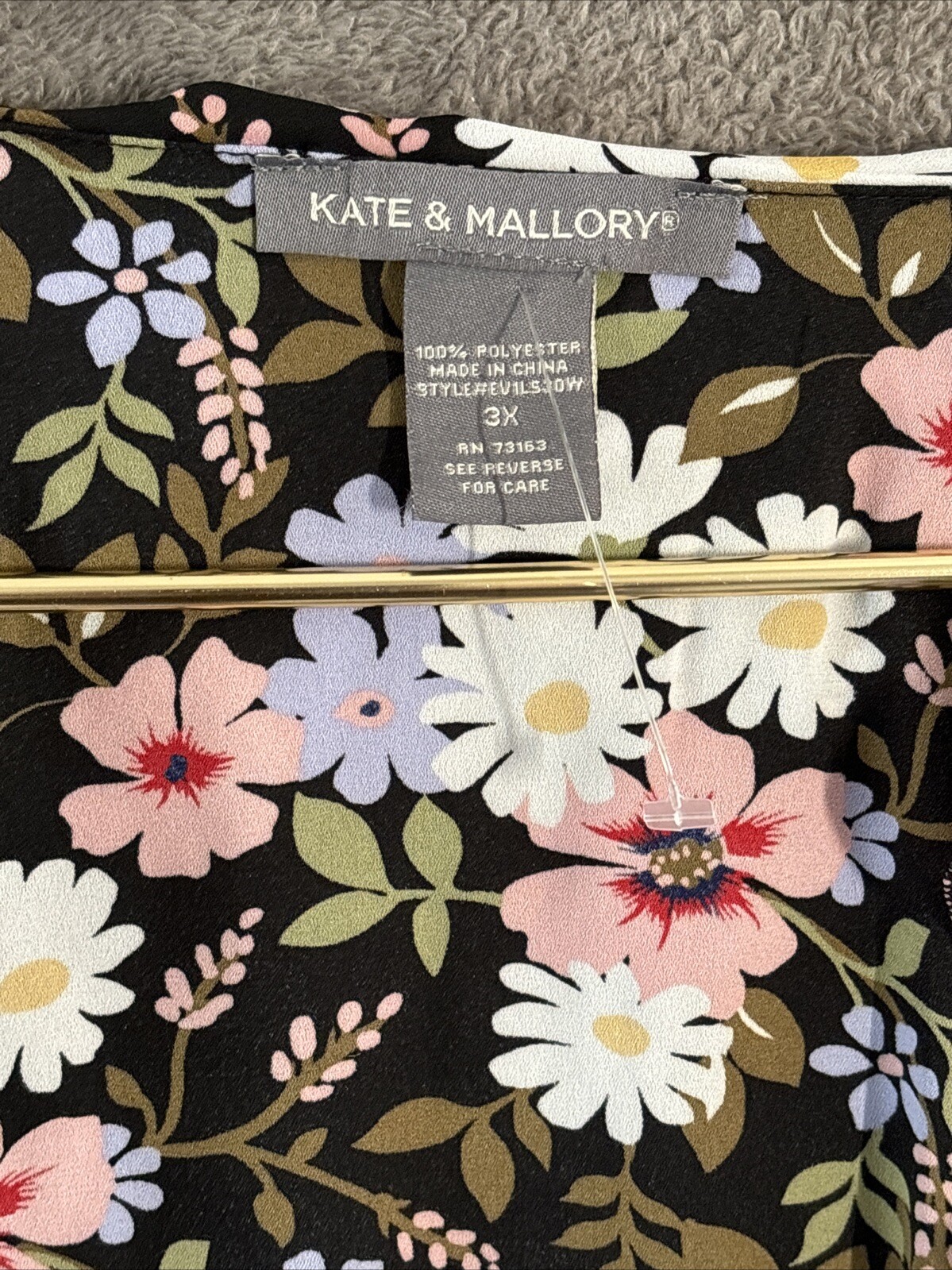 Kate & Mallory Dress 3X Wrap Chiffon Bold Floral Midi Ruffles Floaty Daisy NEW