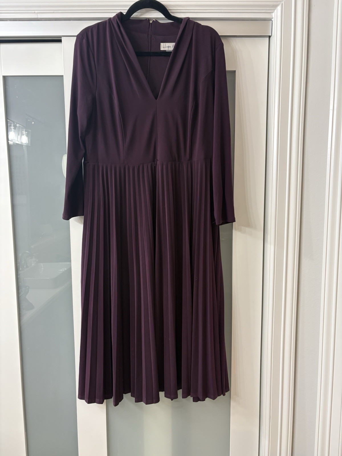 NEW Harper Rose Women’s Purple Sleeve Midi Dress SZ 14 NWT
