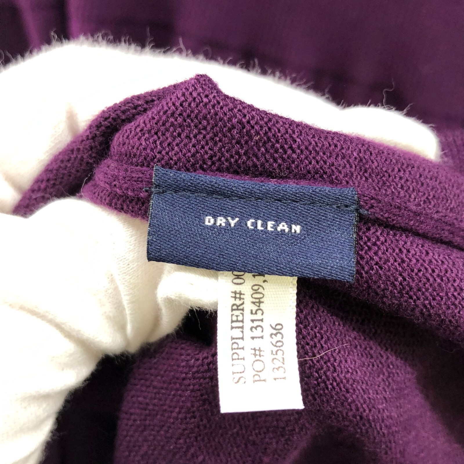 NWT American Living Cowl Neck Sweater Dress L Purple Long Sleeve Knit A Line