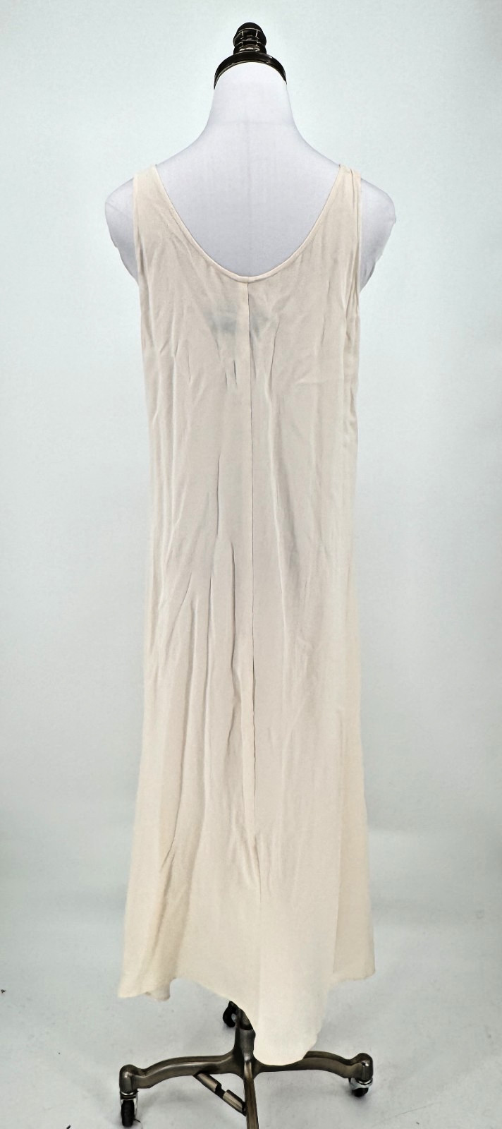ICE Los Angeles Ivory Cream Boho Minimalist Sleeveless Long Maxi Dress