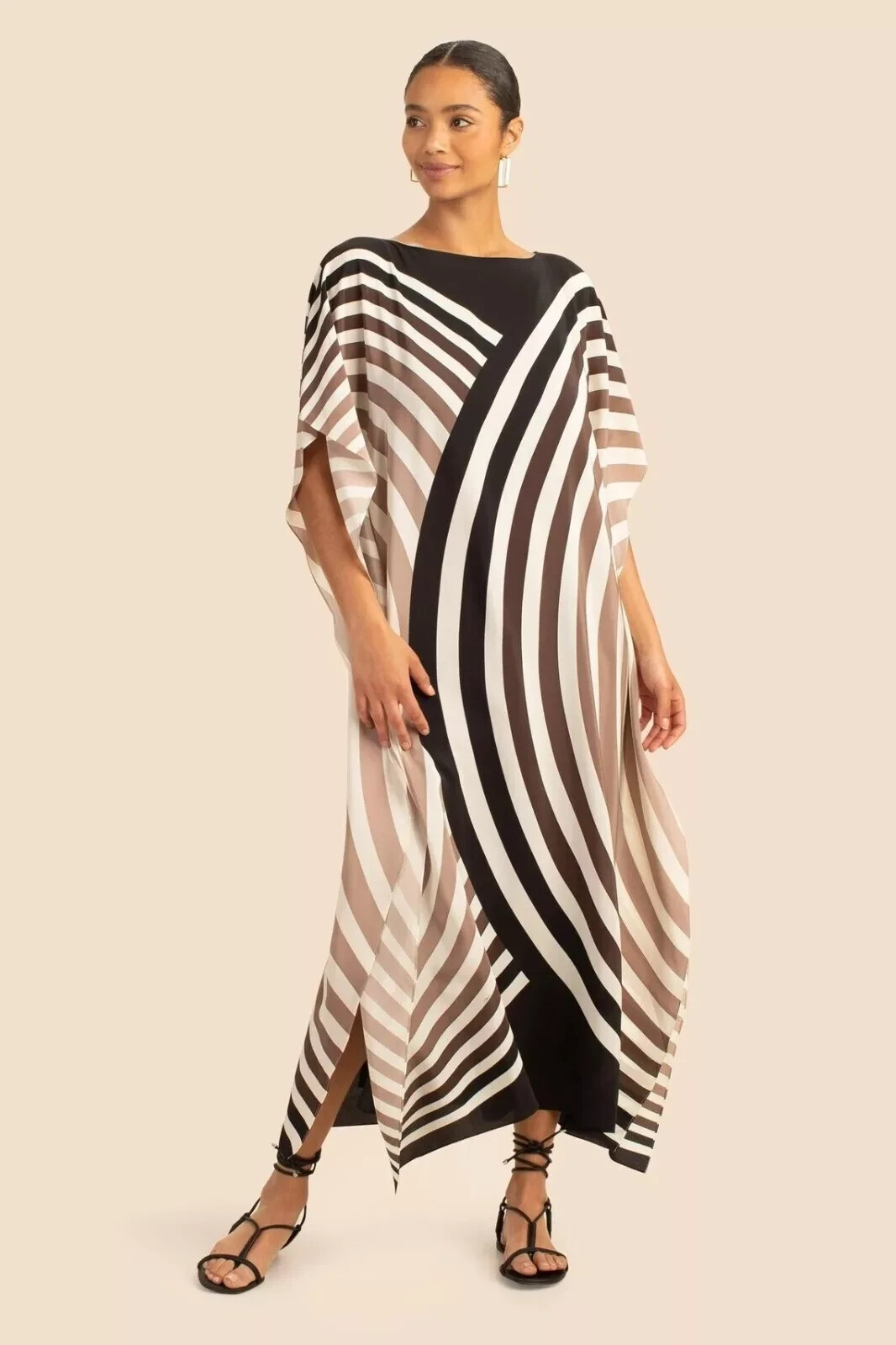 Circular Soft Silk Crepe Kaftan, Maxi Kaftan, pretty Kaftan For Women J5636