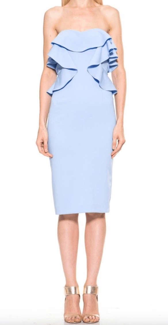 Alexia Admor Women’s Strapless Dress Style #D2772 Blue Sz 6 NWT Romantic Lined