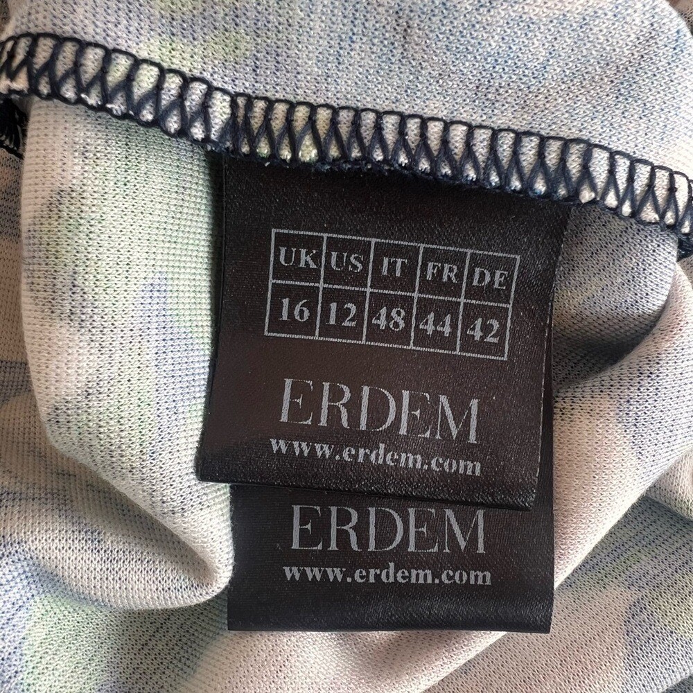 GORGEOUS ERDEM SUMMER FLORAL-PRINT PONTE DRESS STRETCHY SLIP-ON EUC