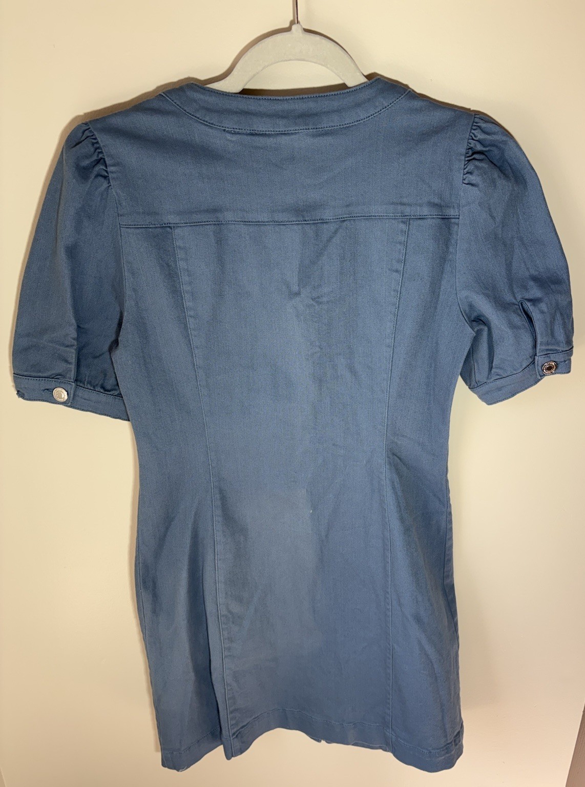 Vero Moda Puff Sleeve Mini Dress Coquette Cottagecore European Summer Blue Dress