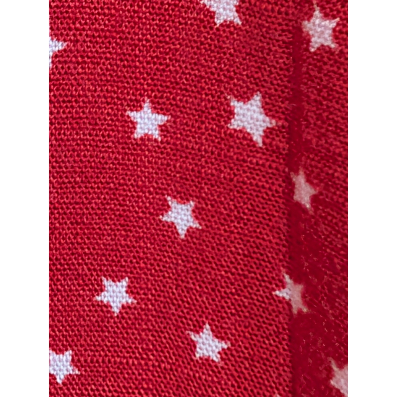 Wild Fable Red Star Print Tie Front Mini Dress Womens Medium Smocked Back