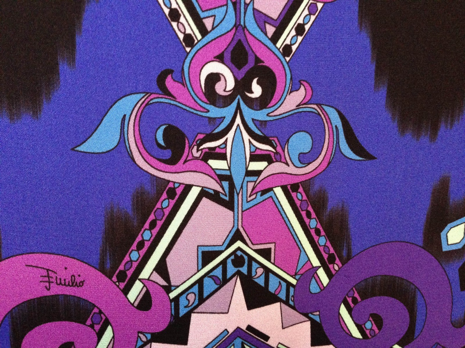 NWT $3800+ Auth Pucci gown blue purple pink mint black long sleeves IT 40 US 4