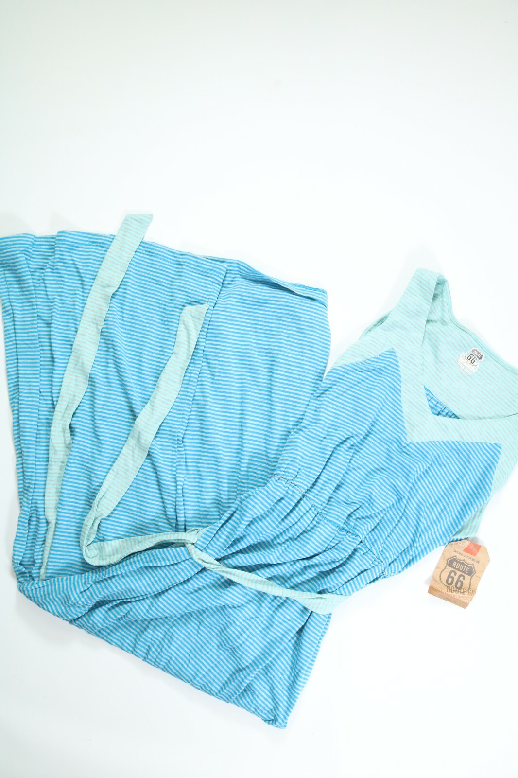 Women’s Route 66 Teal Aruba Stripes Sleeveless Dress Small NEW! NWT