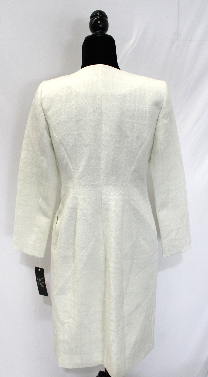 Le Suit Women’s Petite Jacket & Sheath Dress Suit Set LB3 Vanilla Ice Size 2