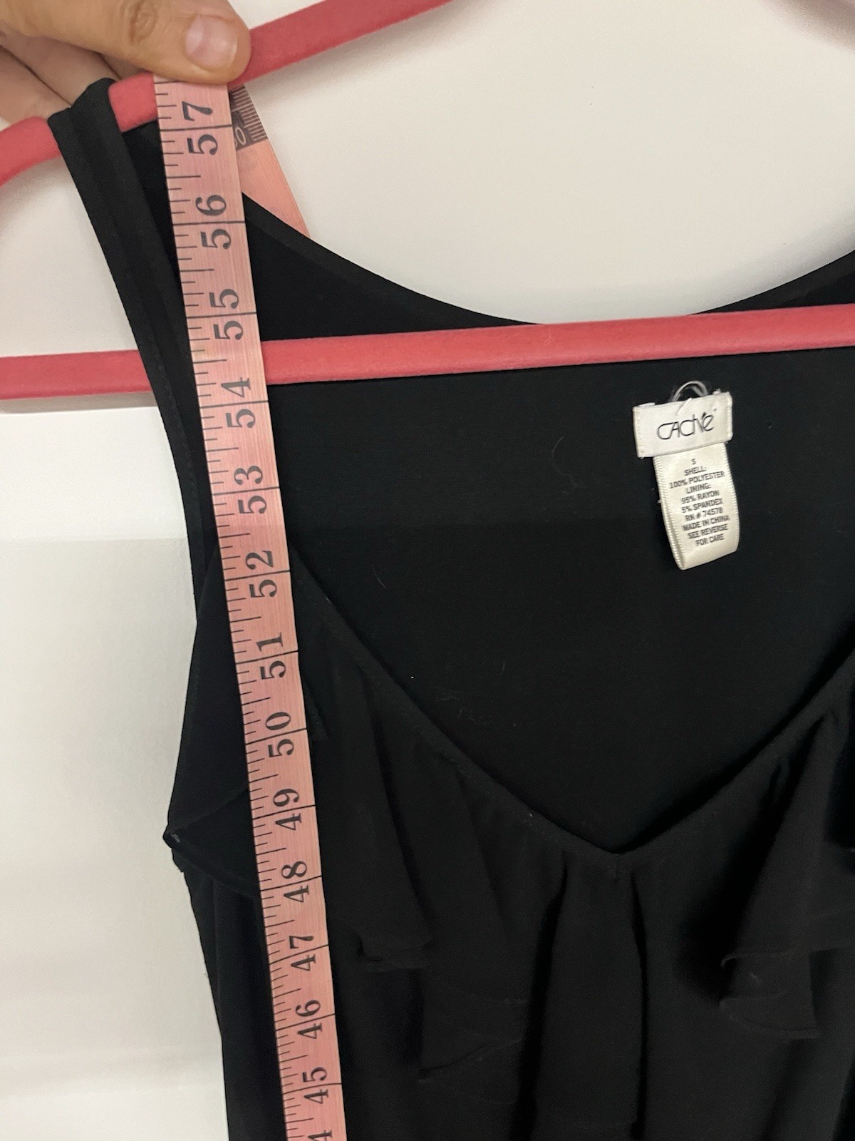 Cache Black Ruffle Chiffon Cocktail Dress Women Small Sleeveless Layered Y2K