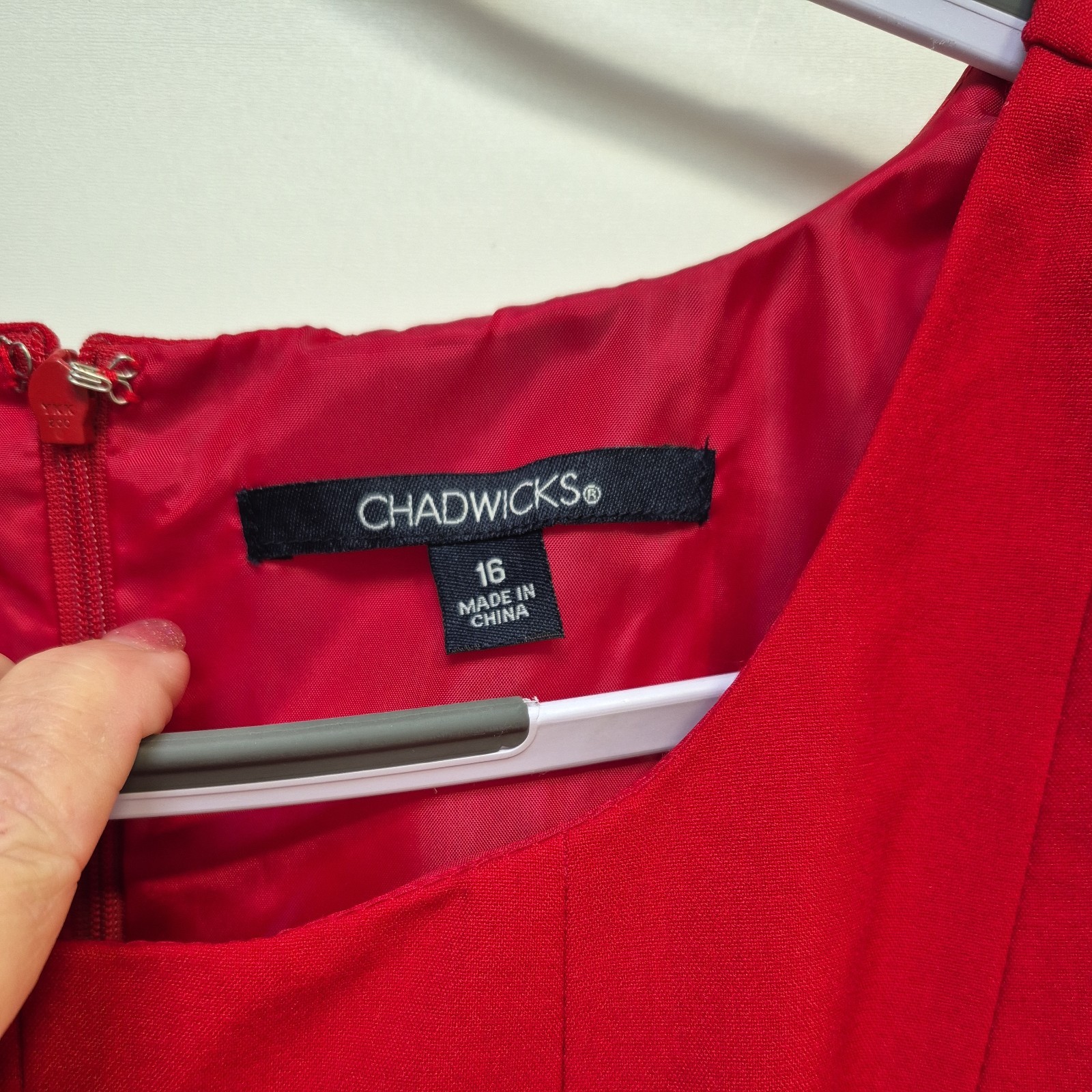 Chadwicks Sleeveless Princess Cut Fit & Flare Dress Red Size 16 Classic Chic