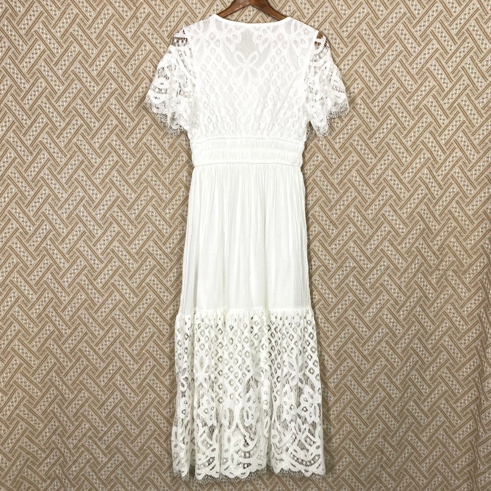 Anthropologie J Gee Small Maxi Dress Cottagecore Romantic Coquette Feminine Chic