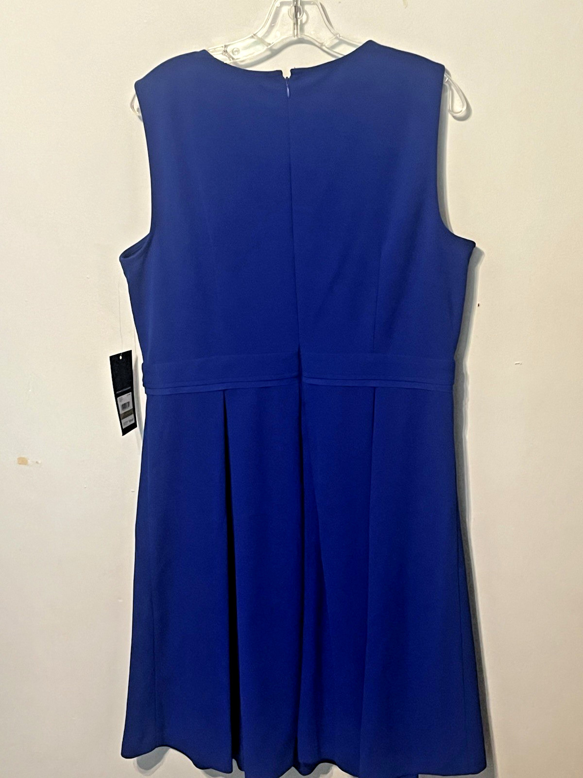 NWT Women’s Nine West Blue Sleeveless Dress W/ Buckle Back Zipper Sz 14