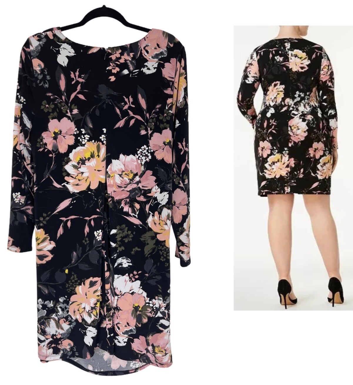 Size 3X 22 24 Floral Print Ruched Sheath Dress Day/Evening All-Season Plus Size