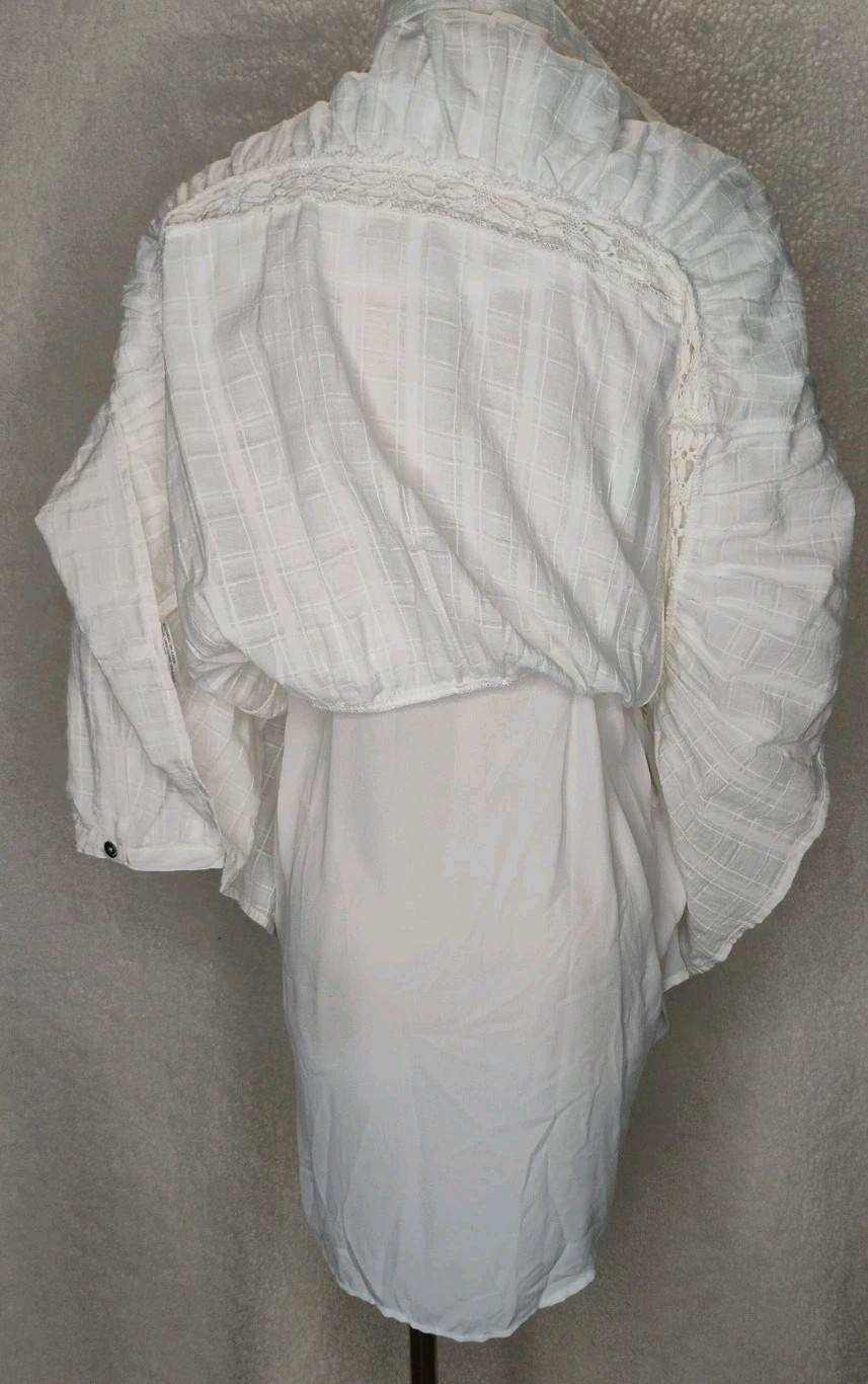 Knox Rose NWT Ivory Long Sleeve Peasent/Hippie Dress S
