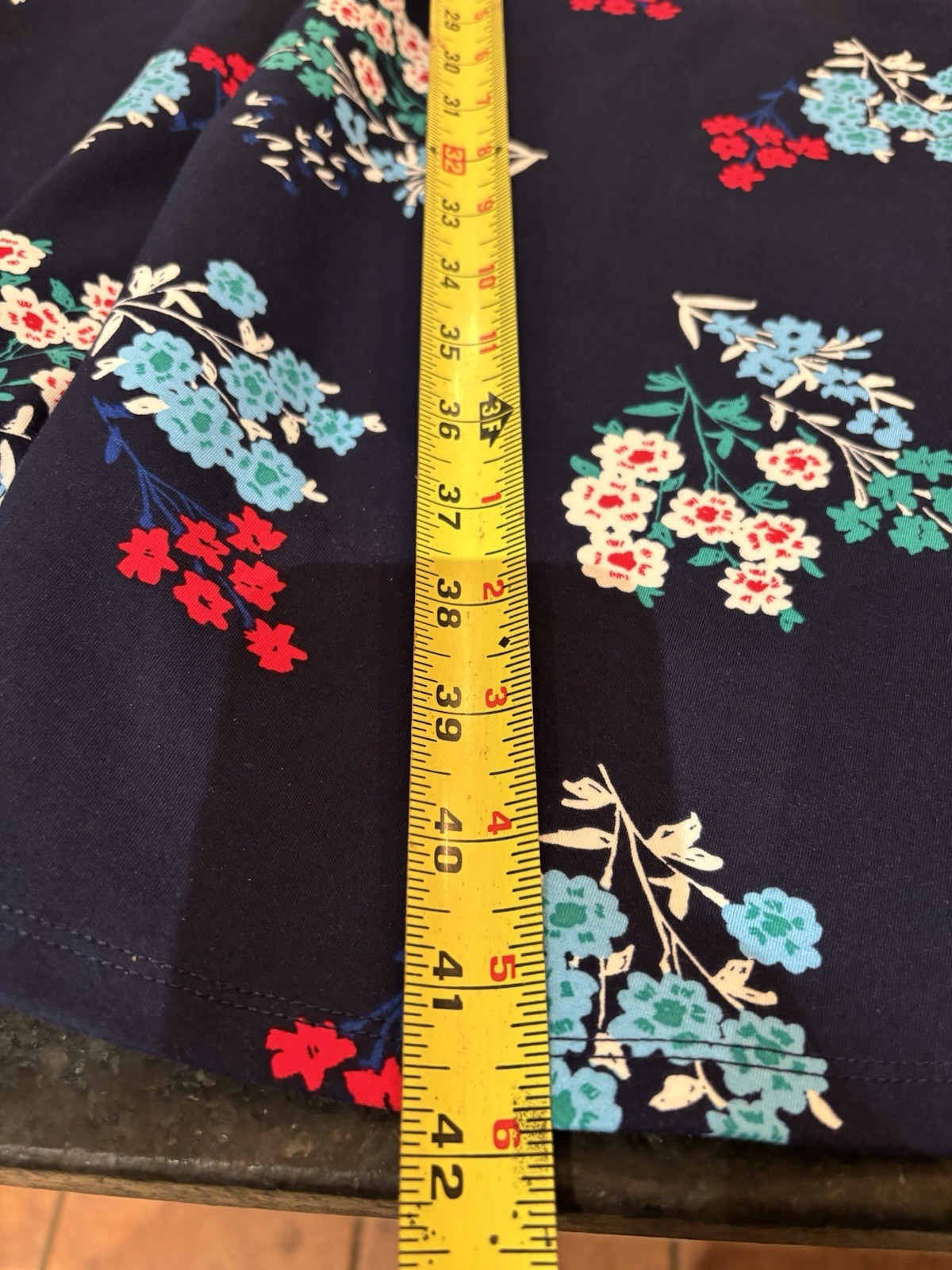 Draper James Women’s Cap Sleeve Dark Blue Navy Floral Slip-On Dress Size 1X