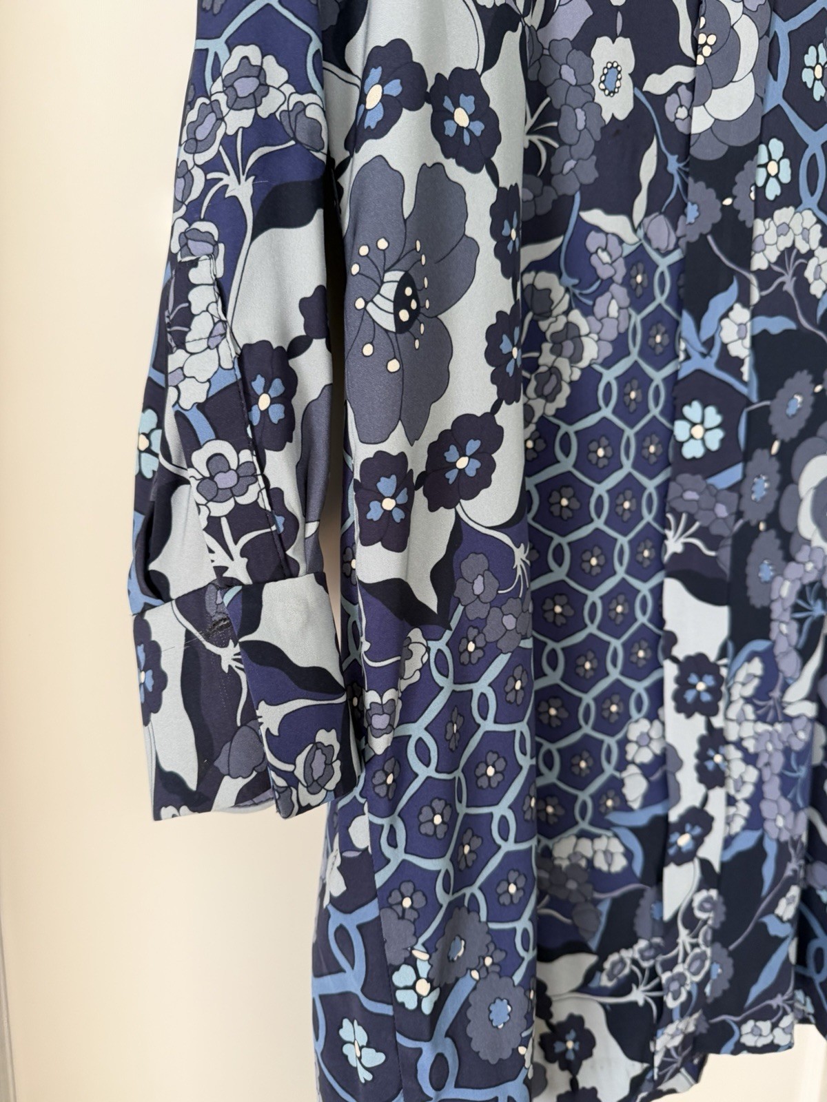 🇵🇹 Vilagallo Blue Floral Dress – Women’s Size 42 Euro / 12 US – Portugal
