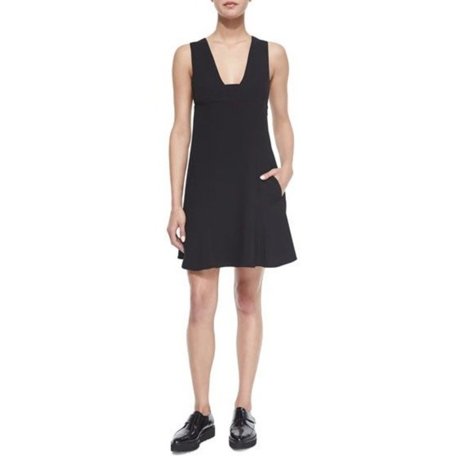 T by Alexander Wang Plunge-Neck Dress Size 2 NWT