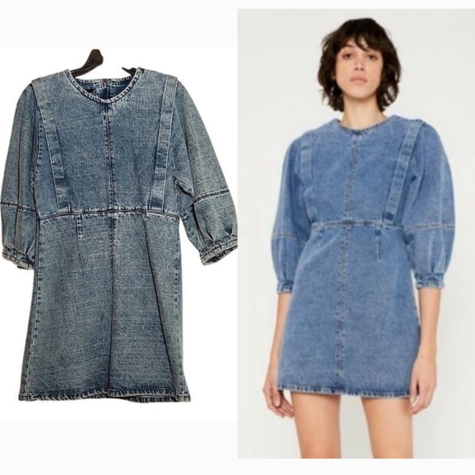 WILD PONY NWT Denim Dress With Front Seams, Size XLarge