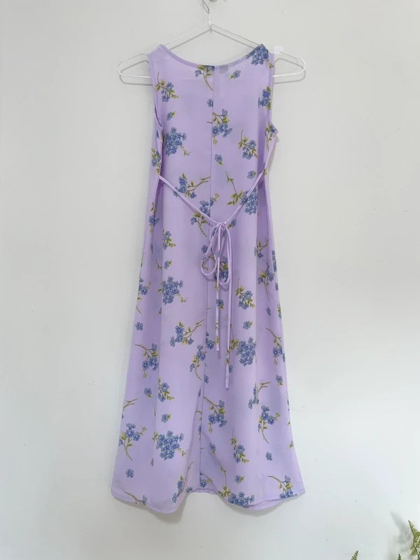 Vintage 90’s Jonathan Martin Lavender Dream Mini Dress Size 8USA xxxs (UK 2)