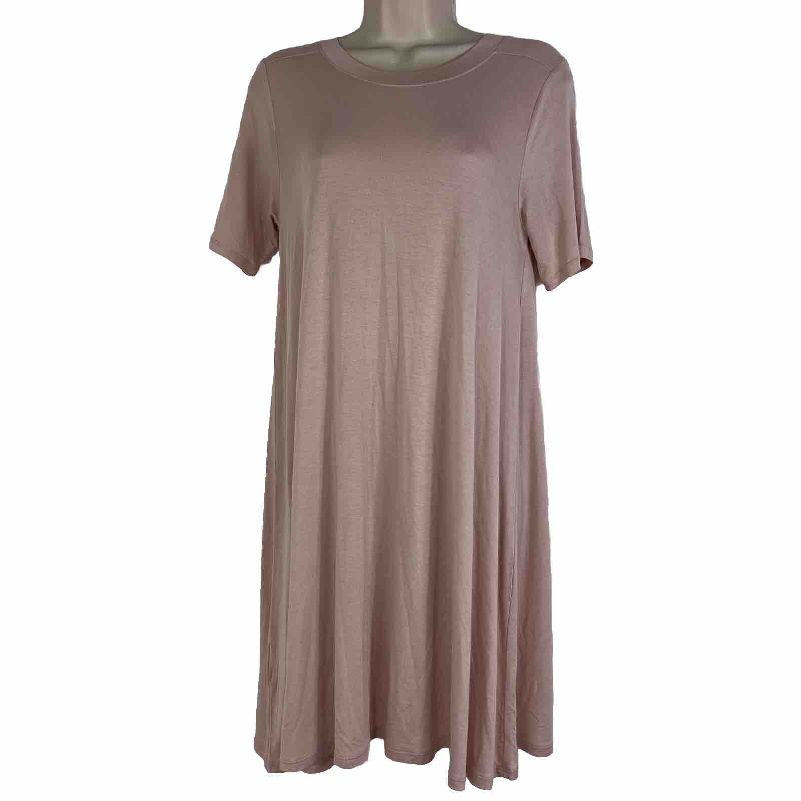 BCBGeneration T Shirt Dress Womens Small Short Sleeve Crew Neck Lightweight Pink