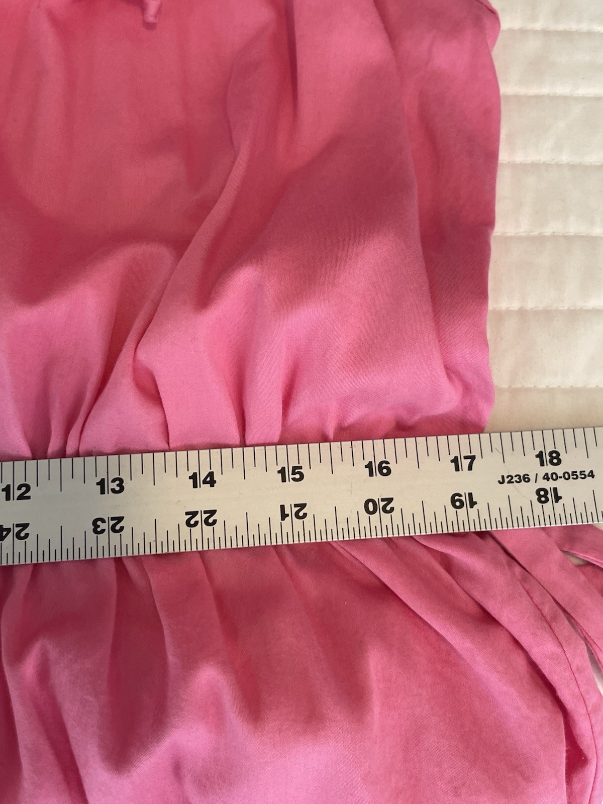 Stark X Austin Cotton Dress Flutter Sleeve Ruffle Collar Split VNeck Tie Waist