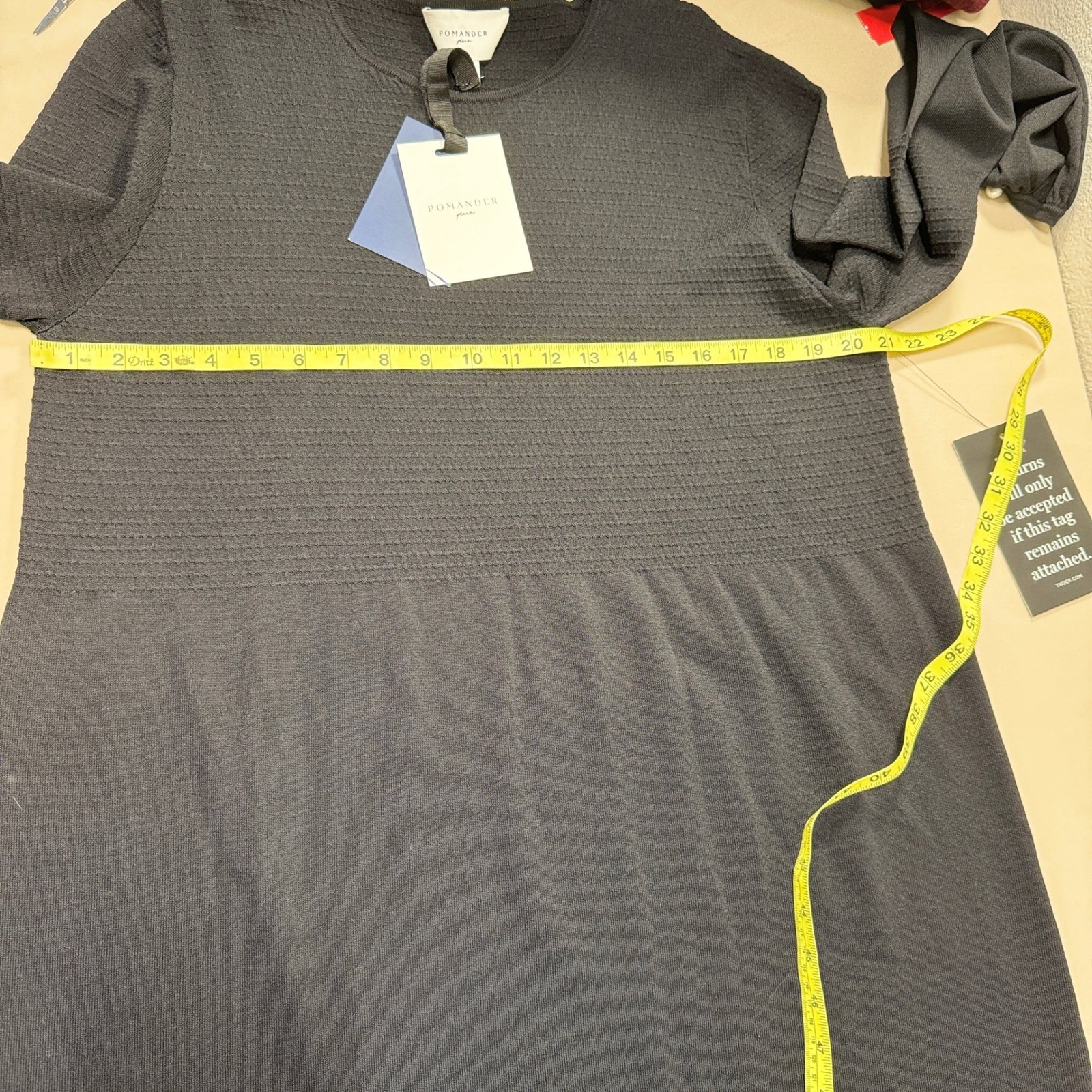 Pomander Place Tuckernuck Black Double Knit Lennox Maxi Sweater Dress XXXL NWT