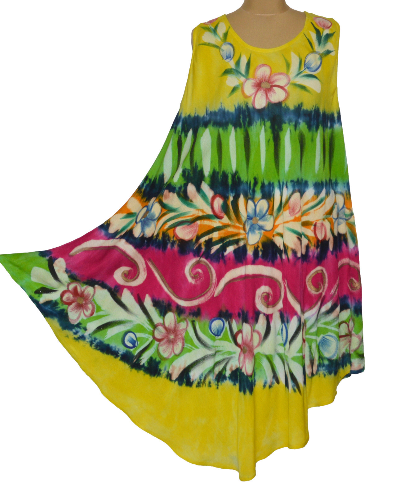 Summer dress tunic beach dress dress hippie boho tie dye 38 40 42 44 46 48 N°61.1