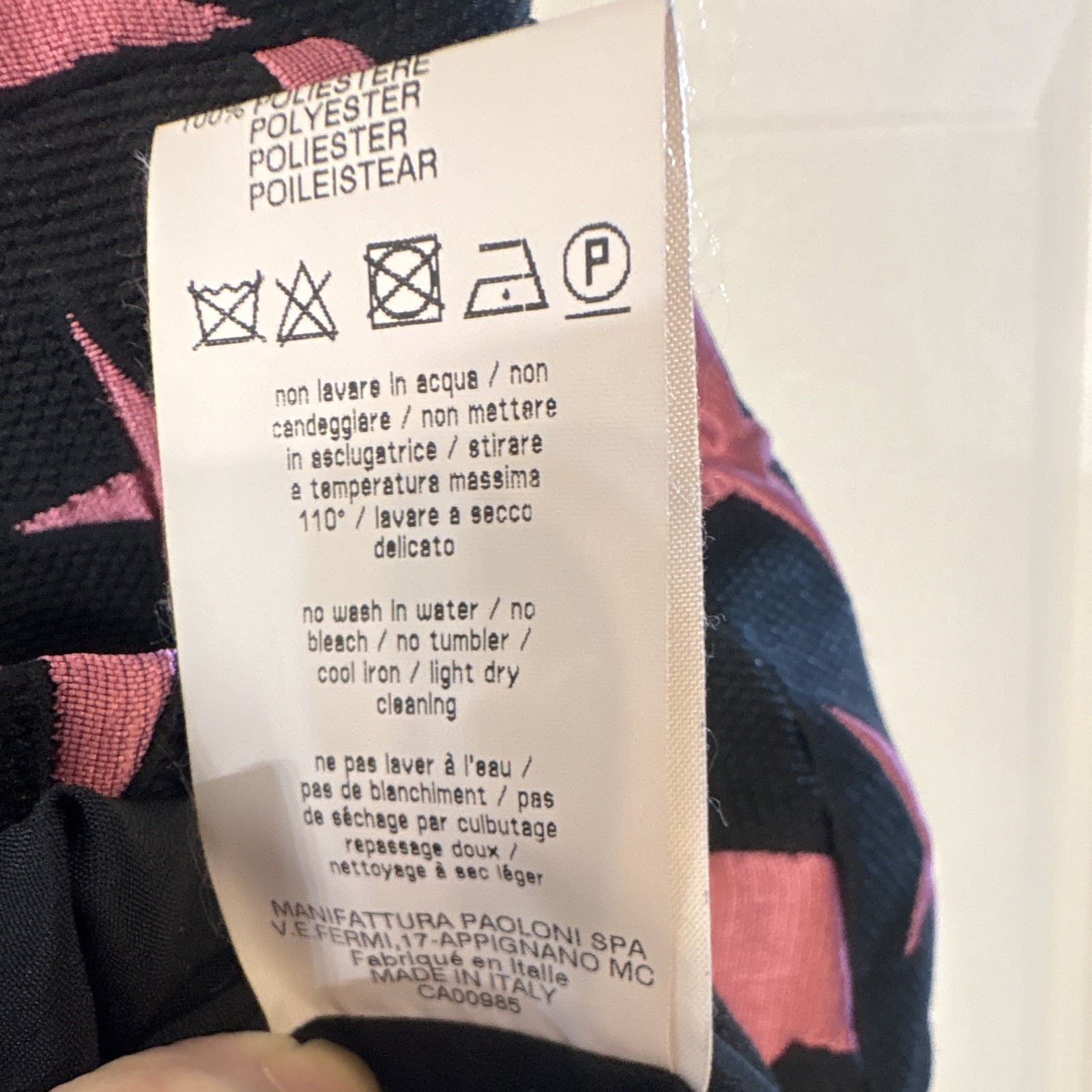 MSGM Womens Size 38 Black/Pink Star Print Sheath Dress Round Neck Zip Short